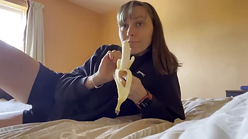 I love sucking on bananas. Hope the elastic in your boxers survived my tease without breaking.